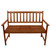 48" Light Brown Acacia Wood Outdoor Patio Bench