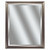 34" Clear and Brown Contemporary Beveled Rectangular Wall Mirror
