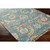 2' x 3' Floral Design Blue and White Hand Woven Rectangular Area Throw Rug