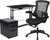 3pc Black Ergonomic Contemporary Work from Home Kit 39.25"