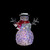 8.5" Battery Operated LED Lighted Snowman with Scarf and Top Hat