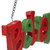 9.5" Red and Green Hanging "Believe' and "Dream" Christmas Wall Decoration 9.5"