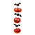 Jack-O-Lantern and Bats Halloween Gel Window Clings