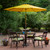 9ft Outdoor Patio Market Umbrella with Hand Crank and Tilt, Yellow