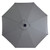 9ft Solar Lighted Outdoor Patio Market Umbrella with Hand Crank and Tilt, Gray