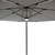 9ft Solar Lighted Outdoor Patio Market Umbrella with Hand Crank and Tilt, Gray