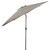 9ft Outdoor Patio Market Umbrella with Hand Crank and Tilt, Taupe
