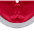 20-Inch Red Satin Mini Christmas Tree Skirt With a White Faux Fur Trim