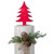 Forest Tree on Wooden Base with Pinecones Christmas Decoration - 10.75"
