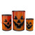3 Piece Black and Orange Metal Pumpkin Lantern Set Halloween Decoration