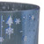 6.25-Inch Shiny Blue and Silver Winter Forest and Snowflake Flameless Candle Holder