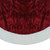 48" White and Burgundy Plush Christmas Tree Skirt