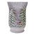 8" Hand-Painted Pine and Birds Flameless Glass Christmas Candle Holder