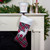 20" Black and Red Tartan Reindeer Christmas Stocking with Cuff