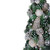 18" Green and Silver Pinecone With Ornaments Table Top Cone Christmas Tree Embellished in Glitter