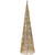 LED Lighted Glittered Sunburst Christmas Cone Tree - 15.5" - Warm White Lights - Gold
