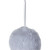 3" Light Gray Furry Plush Ball Hanging Christmas Ornament
