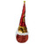 Santa Gnome Head with Sequined Jingle Bell Hat Christmas Decoration - 20" - Gold and Red