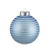 12ct Light Blue Glitter Textured Glass Christmas Ball Ornaments 1.75" (45mm)