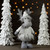 12.5-Inch Gray and White Standing Moose Tabletop Christmas Decoration