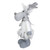 12.5-Inch Gray and White Standing Moose Tabletop Christmas Decoration