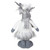 12.5-Inch Gray and White Standing Moose Tabletop Christmas Decoration