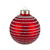 Set of 12 Red Glass Christmas Ornaments 1.75-Inch (45mm)