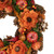 Flowers and Gourds Pine Cone Artificial Fall Harvest Wreath, 13.25-Inch, Unlit
