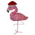24" Pink Flamingo in Santa Hat Outdoor Christmas Decoration