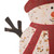 29.75" White, Red, and Black Christmas Rusty Metal Snowman Family Yard Stake or Standing Decor or Wall Decor