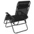 Set of 2 Black Folding Reclining Lounge Chairs with Pillow and Cup Holder Tray 60.5"