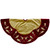 48-Inch Gold and Burgundy Velvet Christmas Tree Skirt