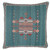 24" Red and Teal Blue Solid Square Throw Pillow