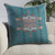 24" Teal Blue and Red Solid Square Throw Pillow