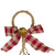 15-Inch Pine and Gold Jingle Bell Christmas Door Hanger with Plaid Bow