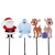 Set of 4 Pre-Lit Rudolph and Friends Christmas Pathway Markers - Clear Lights