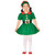 26" Green and Red Girl's Elf Christmas Costume - 4-6 Years