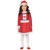 26" Red and White Girls Santa Costume With a Dress and Hat : 6-8 years