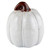 3.5" White and Brown Stylish Unique Small Pumpkin Decor