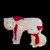 LED Lighted Chenille Polar Bears Outdoor Christmas Decorations - Warm White - Set of 2