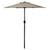 6.5ft Outdoor Patio Market Umbrella with Hand Crank, Taupe
