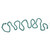 Warm White LED Teal Cotton Rope Fairy Lights and Timer 9.8 feet