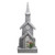Lighted Snowy Church with Berry Pine Christmas Decoration - 16" - Gray and White