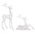 Set of 2 Standing and Sitting Deer Christmas Tabletop Figurines 17.75"