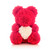Homvare Rose Bear 14" Gift Box for Valentines Day,Anniversary&Birthday Red/White