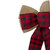 Burlap and Buffalo Plaid 6-Loop Christmas Bow Decoration - 9" x 14"