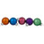 18-Piece Multi-Color Vibrant Glass Ball Christmas Ornament Set 1.25"