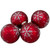 Set of 4 Matte Red Glass Ball Christmas Ornaments 3.25-Inch (80mm)