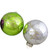 Set of 4 Multi-Color Shiny Glass Ball Christmas Ornaments 4-Inch (100mm)