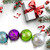 Set of 4 Multi-Color Shiny Glass Ball Christmas Ornaments 4-Inch (100mm)